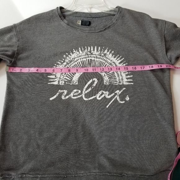 VOLCOM Relax Raw edge weathered sweatshirt grey - Picture 9 of 10